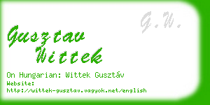 gusztav wittek business card